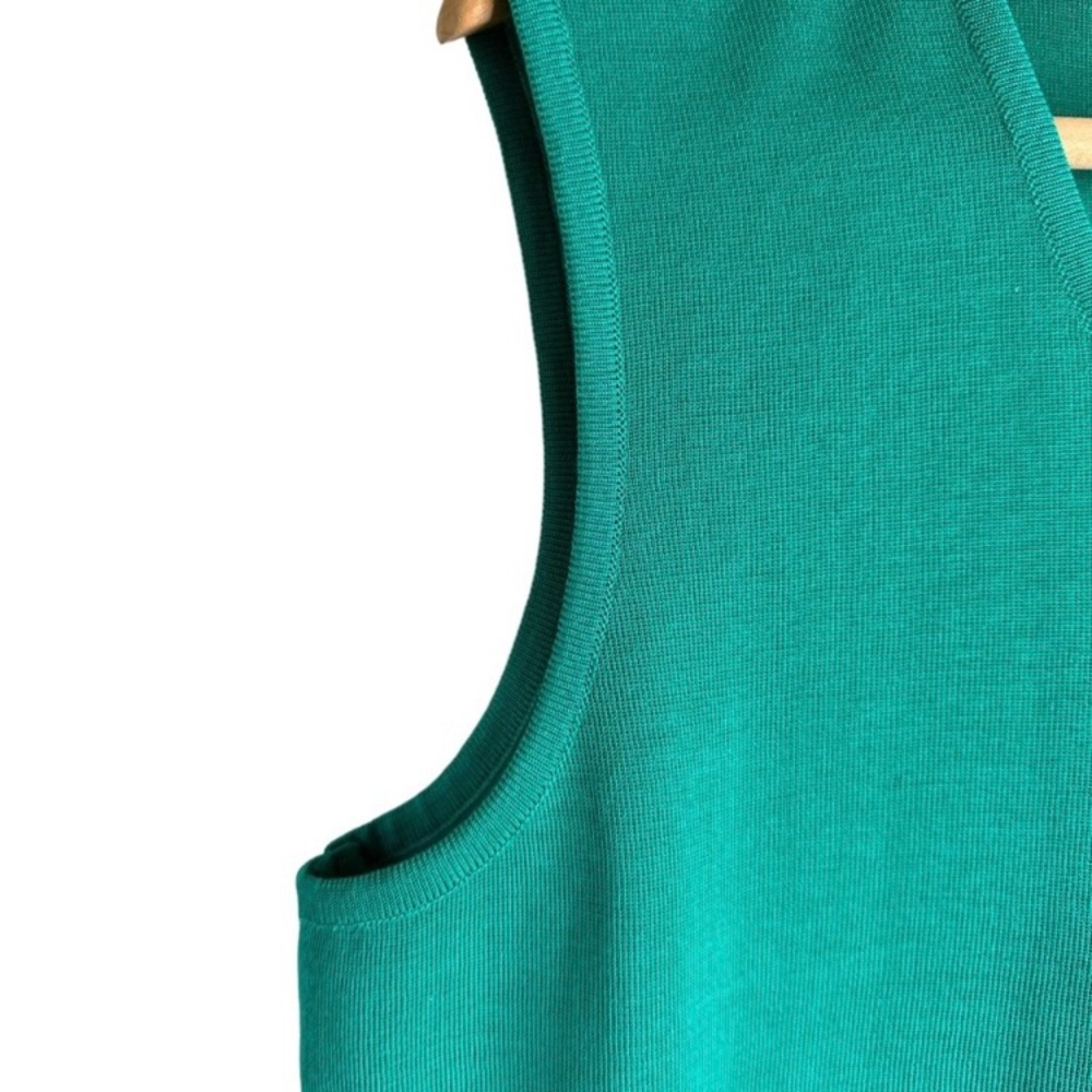 Ming Wang Sleeveless Tank Shell 0X Women Plus Teal Blue Crewneck Layering Casual - Picture 3 of 5